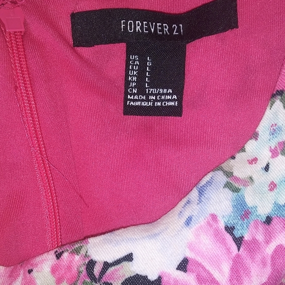 Forever 21 Floral Shift Dress Size L - Picture 9 of 9